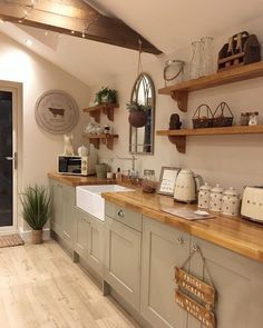 the kitchen is clean and ready for us to use in its new owner's home