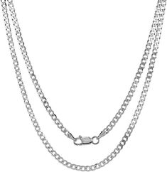 We make our Sterling Silver Curb Chains with a thicker Stock than most our competition so they're more flexible, more solid and feel more substantial than others with the same width.     Also known as Cuban Chain this 3 mm link chain is made in Italy with Excellent Quality Workmanship     Beautiful High Polished Finish with Lobster Claw Clasp     Mde in Italy excellent Quality Design and Workmanship     Solid 925 Sterling Silver Link Chain Silver Link Chain, Women Anklets, Chain Anklet, Cuban Chain, Solid 925 Sterling Silver, 10 Inch, 9 And 10, Anklets, Silver Necklace