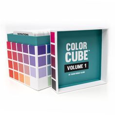 the color cube book is open to show it's contents