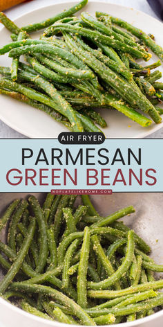 Looking for more side dish ideas for dinner? These Air Fryer Parmesan Green Beans are ready in under 15 minutes! They’re gluten-free, vegetarian, low-calorie, and low-carb. Pin this delicious vegetable side dish! Vegetable Side Dishes Instant Pot, Pork Loin Side Dishes, Side Dish Ideas For Dinner, Healthy Side Dishes For Dinner, Low Calorie Side Dishes, Air Fryer Green Beans, Meal Sides, Vegetable Dishes Recipes, Healthy Dinner Sides