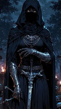 Evil Sorcerer Art, D&d Assassin, Cultist Fantasy Art, Fantasy Cultist, Female Cultist, Black Knight Art, Dark King, Art Words, Horror Book Covers