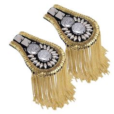 PRICES MAY VARY. I pair gold epaulete for men's militarty, costume fancy dress party High Quality fringe shoulder epaulettes, with two stainless safety pins easy add on you blazer and suit . Fashion shoulder boards badge punk fashion style it's perfect for add on to uniform, ringmast custom,school militartyl uniform. Best gift (packaged nice velvet storage bag)for son fathter :Christmas , Halloween ,Birthday, Graduation, Stage Performance, Ceremeony etc. 3 Color Gold, Silver, Gun Shoulder Tassel Ringmaster Oc, Nikola Orsinov, Gooliope Jellington, Golden Birthday Ideas, Glam Boots, Circus Ringmaster, Ringmaster Costume, Future Costume, Canvas Duffle Bag