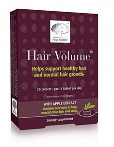 Amazon.com: NEW NORDIC Hair Volume Tablets | 3000 mcg Biotin & Biopectin Apple Extract | Supports Natural Hair Growth for Thicker, Fuller Hair | Men and Women | 30 Count (Pack of 1) : Beauty & Personal Care Hair Growth Secrets, Vitamins For Hair Growth, Hair Growth Supplement, New Nordic, Hair Volume, Hair Vitamins, Fuller Hair, Normal Hair, Volume Hair