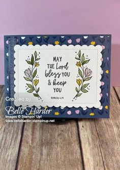 a card with the words may the lord be you and keep you written on it