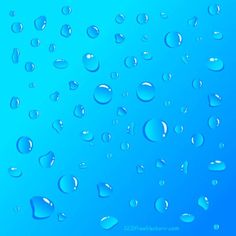 drops of water on a blue background