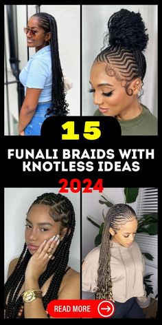 Discover the pinnacle of fashion with 2024's trendsetting Funali braids with knotless ideas, tailored for the adventurous spirit within every woman. Embrace the elegance of Medusa-inspired patterns, the zest of Lemonade twists, and the allure of freestyle stitches. Delve into medium Fulani braids that blend tradition with modernity, zig zag cornrows that trace your style trail, and heart patterns that speak to your inner romantic. Whether it's for travel, a trial of new looks, or to set the tren Designer Cornrows Braids, Cornrow Patterns For Black Women, Lemonade Braids Styles, Cornrows With Knotless Braids, Stitch Braids With Knotless Braids, Funali Braids Designs, New Braid Styles 2024 For Black Women, Zig Zag Braids For Black Women, Tribals With Knotless Braids Cornrows