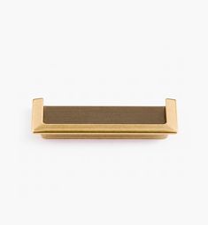 a gold tie bar on a white background