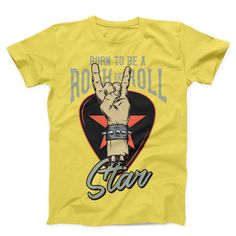 Born To Be Rock And Roll Unisex T-shirt This t-shirt is everything you've dreamed of and more. It feels soft and lightweight, with the right amount of stretch. It's comfortable and flattering for both men and women. * 100% combed and ring-spun cotton (heather colors contain polyester) * Fabric weight: 4.2 oz (142 g/m2) * Shoulder-to-shoulder taping * Side-seamed This product is made on-demand. No minimums Rock And Roll T-shirt With Band Logo For Summer, Rock And Roll Band Logo T-shirt For Summer, Unisex Rock And Roll T-shirt For Streetwear, Rock And Roll Crew Neck T-shirt With Screen Print, Rock And Roll Screen Print Crew Neck T-shirt, Unisex Cotton Rock And Roll T-shirt, Unisex Rocker T-shirt For Concerts, Rock And Roll Band Logo T-shirt For Fans, Rock Band Logo T-shirt Relaxed Fit