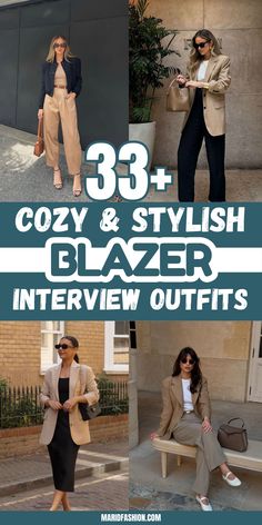 Nailing the perfect interview look starts with a chic blazer! I’ve rounded up 33+ cozy and stylish blazer interview outfits to help you look polished and confident. From a classic white blazer outfit to sleek black office attire, these ideas work for any role, whether you’re aiming for a lawyer outfit or a trendy interview outfit. Pair your womens blazer work outfit with flare slacks outfit business casual for a sharp, modern vibe. For those who prefer smart casual work outfit women options, I’ve got you covered with black blazer professional outfit ideas that mix comfort and style. These classy business outfits are perfect for making a strong first impression. Check out the blog for outfit inspo and save it for later! Slacks Outfit Business Casual, Flare Slacks Outfit, Trendy Interview Outfit, Blazer Work Outfit, Classy Blazer Outfits, Flare Slacks, White Blazer Outfit, Outfits With Flares, Oversized Blazer Outfit