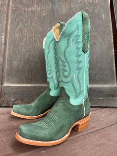 R. Watson Women's Teal Roughout Narrow Square Toe Cowgirl Boots RWL8419 | Painted Cowgirl Western Store Roughout Boots, Square Toe Cowgirl Boots, Western Boots For Women, Shoe Goals, Cowgirl Boots Square Toed, Pretty Boots, Cowgirl Stuff, Cowboy Shoes, Womens Cowgirl Boots