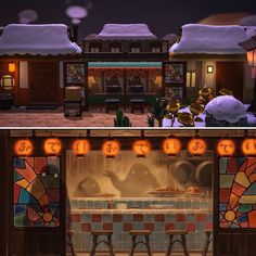 Acnh Winter House, Acnh Japanese Window, Animal Crossing Shino House, Studio Ghibli Island Animal Crossing, Princess Mononoke Animal Crossing, Acnh Princess Mononoke, Acnh Idea, Animation Aesthetic