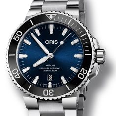 The result of extensive research and collaborative thinking, the Oris Aquis is a fully functional watch series that doesn’t compromise on style, and is as at home in the urban jungle as it is deep beneath the waves. Reference 01 733 7730 4135-07 8 24 05PEB Case: Oris Aquis, 43.50 mm, 1.713 inches, Stainless steel • Material Multi-piece stainless steel case, ceramic minutes scale top ring • Size 43.50 mm, 1.713 inches • Top Glass Sapphire, domed on both sides, anti-reflective coating inside • Cas Scale Top, Oris Aquis, Oris Watches, Rolex Women, Automatic Watches For Men, Top Rings, Authentic Watches, Free Bracelet, Watch Sale