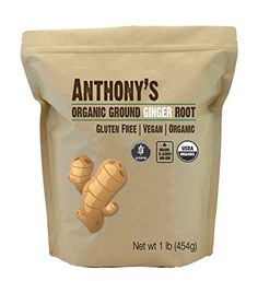 anthony's organic ground ginger root gluten free vegan organic - 1lb