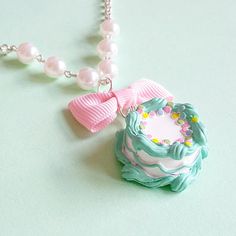 Birthday Cake Necklace Pastel Mint Green Pink and Rainbow Sprinkles Cake Necklace Pastel Cake Neckla Mint Green Birthday Cake, Rainbow Sprinkles Cake, Mint Green Birthday, Green Birthday Cake, Cake Necklace, Rainbow Sprinkle Cakes, Candy Princess, Green Birthday Cakes, Sprinkles Cake