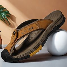 Category:Slippers  Flip-Flops; Upper Materials:Leather,Cowhide; Lining Materials:Leather; Gender:Men's; Toe Shape:Open Toe; Outsole Materials:Rubber; Closure Type:Loafer; Function:Comfortable,Breathable,Slip Resistant; Listing Date:07/02/2024; 2024 Trends:Flip-Flops Leather Slip-on Sandals For Beach Season, Leather Round Toe Flip Flops For Beach, Leather Slippers With Cushioned Footbed For Vacation, Casual Leather Flip Flops For Beach Season, Brown Toe Post Beach Slippers, Leather Beach Slippers With Round Toe, Leather Flip Flops For Beach Season, Leather Flip Flops For Beach, Leather Flip Flops For The Beach