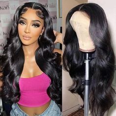 Please Follow For More Daily Dealzz!! Selling A Brand New In Packaging Lush Body Wave Lace Front Wig Made From 100% Brazilian Virgin Human Hair. It’s A Full Density Wig That Feels Incredibly Natural, Thick, And Soft, Giving Off A Healthy Appearance. The Wig Is True To Its Length And Has A Bouncy Wave That’s Free Of Shedding And Tangles. It’s Versatile And Can Be Dyed, Bleached, Straightened, Or Restyled To Your Liking. You Can Rock It With A Side Or Middle Part, A High Ponytail, Or Even A Bun. T High Ponytail Styles, Remy Human Hair Wigs, Brazilian Remy Hair, Straight Lace Front Wigs, Body Wave Wig, Body Wave Hair