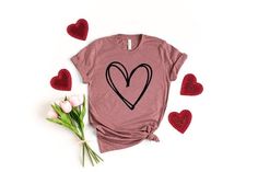 Sorting Social | Pinterest Sorting Tool Valentines Day Shirts For Women, Valentines Outfit, Missy Dresses, Cute Valentines Day, Cute Valentines, Valentines Day Shirt, Valentine Shirt, Round Neck Shirt, Valentines Outfits