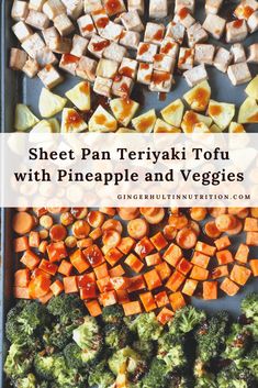 Simple, vegan, teriyaki on a sheet pan is exactly what you need for your meal prep this week. #sheetpan #tofu #vegetarianmeals #sheetpanmeal #teriyakisheetpan Vegetarian Nachos, Teriyaki Tofu, Vegetarian Meal Prep, Recipe Sheets, Homemade Teriyaki Sauce, Pan Dinners, Vegan Meal Prep, At The Store, Teriyaki Sauce