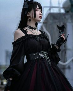 Dark queen aesthetic dp Asian girl Aesthetic Dp, Dark Princess, Wine Dress, Op Dress, Queen Aesthetic, Gothic Outfits, Goth Outfits, Pose References, Lolita Dress