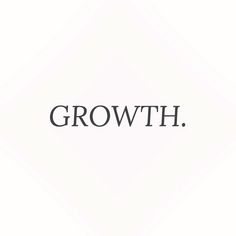 the word growth written in black on a white background