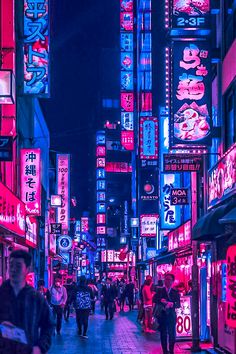 Ville Cyberpunk, Neon Cyberpunk, Neo Tokyo, Neon Backgrounds, Japon Illustration