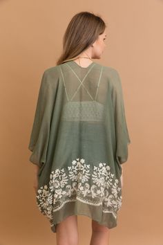 Wrap yourself in the allure of nature with our Enchanted Bloom Embroidered Kimono. Crafted with delicate floral details, it adds a touch of enchantment to any ensemble, offering both style and comfort. #completeyourlook #lovemyleto 35% Viscose 65% Polyester Imported Embroidered Kimono, Summer Kimono, Headband Hairstyles, New Outfits, Enchanted, Sweaters & Cardigans, Hair Clips, Tunic Tops, Shoe Boots