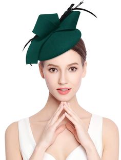 PRICES MAY VARY. 100% Wool Imported Clip closure 【FABRIC 】100% Wool. Women winter british & french style wool felt fascinator. Soft to the touch and easy to wear 【ONE SIZE】Diameter is about 18.5cm/7.3", which a small elastic drawstring and there are two little combs sewn on both of the inner sides to clip your hair and keep it in place for your like. The hat is lighand You don't need to worry about flattening your hairstyle 【FEATURES】1. Elegant wool felt fascinator hat, round pillbox base, deco Felt Fascinator, British Wedding, Church Hat, Flower Fascinator, Party Headband, Fascinator Hat, Feather Flower, Bridal Hair Flowers, Pillbox Hat