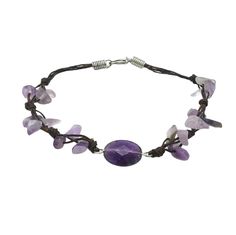 Lovely amethyst, chip and wax cord Bracelet. Handcrafted by our Fair Trade Partners in Thailand. Total Length of the bracelet is approximately 21 cm long by 1 cm wide. For smaller wrist.   Please also visit my new shop, BALI COCONUT BY ROSA made in Fairtrade partnership with fine Balinese artisans and featuring all natural jewellery: https://www.etsy.com/uk/shop/BaliCoconutbyRosa Spend over $35 US Dollars with us and receive FREE postage for orders to the USA. Adjustable Amethyst Gemstone Beaded Bracelets, Adjustable Amethyst Beaded Bracelets With Natural Stones, Adjustable Purple Beaded Bracelets With Stones, Adjustable Amethyst Bracelets With Natural Stones, Adjustable Purple Beaded Stone Bracelets, Adjustable Purple Crystal Bracelet With Stones, Adjustable Purple Crystal Bracelet, Adjustable Purple Bracelet With Stones, Adjustable Purple Bracelets With Stones