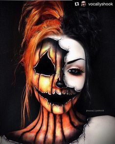 Nice PUMPKINS SCREAM Halloween Makeup Body Painting Art Idea by @vocallyshook Will you try it? Mark your friend who will love this! Follow @halloweencolor ... - #art #body #follow #friend #Halloween #halloweencolor #idea #love #makeup #Mark #painting #PUMPKINS #SCREAM #vocallyshook Make Up Guide, Co Washing, Body Painting Art, Scream Halloween