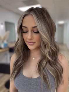 Ash brown hair with money peice and balayageHandtied extensions Money Peice, Light Ash Brown Hair, Ash Brown Hair Color, Balayage Blond, Beige Hair, Ash Brown Hair, Ash Hair Color, Bronde Balayage