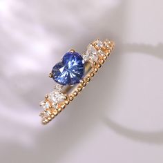 *Condition: Brand new *Center Stone: Natura Blue Sapphire from Sri Lanka, Heart cut, 1.21CT *Side Stone: Natural white diamond, round cut (VS1 clarity and F color) *Ring Weight: 2.69g (depend on the ring size) *Metal Purity: Can be select Each piece is made-to-order with care and special attention to detail. all items are made with conflict-free diamonds and gems. Size: made to order The item will be gift wrapped and shipped. --------------------------------------------------------- Available in Blue Lab-created Sapphire Diamond Ring For Promise, Blue Cubic Zirconia Promise Ring, Blue Tanzanite Birthstone Ring, Blue Tanzanite Topaz Ring For Anniversary, Royal Blue Sapphire Ring With Diamond For Gift, Blue Cubic Zirconia Birthstone Ring For Promise, Blue Cubic Zirconia Birthstone Promise Ring, Blue Lab-created Sapphire Promise Jewelry, Blue Lab-created Sapphire Jewelry For Promise