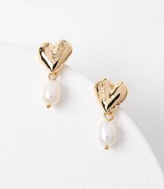 Pearlized Heart Drop Earrings Heart-shaped Pearl Earrings For Formal Occasions, Pearl Heart Earrings For Wedding, Elegant Heart Beads Earrings For Wedding, Formal Pearl Drop Heart Earrings, Formal Heart-shaped Pearl Drop Earrings, Elegant Wedding Heart Beaded Earrings, Heart Shaped Pearl Earrings For Formal Occasions, Wedding Heart Earrings With Pearl Drop, Feminine Heart-shaped Wedding Earrings