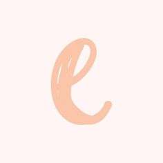 the letter e is made up of pink and white paint on a light beige background