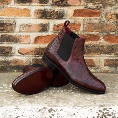 CUSTOMIZE Chelsea Boots Style, Mens Dress Boots, Ostrich Boots, Botas Chelsea, Custom Made Shoes, Boots Mens, Chelsea Boots Men, Ostrich Leather, Slip On Boots