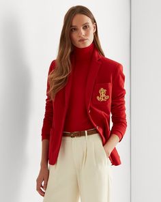 Red Blazers, Red Blazer Outfit, Old Money Preppy, Ralph Lauren Looks, Normal Style