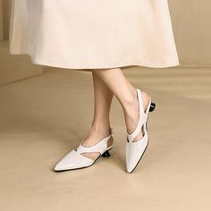 Gender: For Women Style: Fashion,KoreanOccasion: Casual,Party/Club,Office/CareerHeel Height: 3.5cmPlatform Height: 1cmSeason: Spring,Summer,Fall/Autumn,WinterPackage Contents: 1 x Shoes (Pair)Size Guide:28 = foot length 18.5-19cm (Foot width=6.5-7cm)29 = foot length 19-19.5cm (Foot width=7cm)30 = foot length 19.5-20cm (Foot width=7-7.5cm)31 = foot length 20-20.5cm (Foot width=7.5cm)32 = foot length 20.5-21cm (Foot width=7.5-8cm)33 = foot length 21-21.5cm (Foot width=8cm)34 = foot length 21.5-22c White Pointed Toe Kitten Heels For Summer, White Low Heel Slingback Pumps For Summer, White Kitten Heels With Heel Strap For Spring, White Round Toe Slingback Pumps For Summer, White Pointed Toe Slingback Sandals For Summer, White Flat Heel Slingback Pumps For Summer, Trendy Low Heel Slingback Sandals For Spring, Trendy Pointed Toe Slingback Sandals For Spring, Trendy Pointed Toe Slingback Sandals For Summer