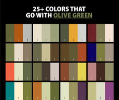 Colors That Go With Olive Green, Green Contrast Color, Green Outfits For Women, Olive Green Outfit, Roofing Colors, Olive Top, Flower Colors