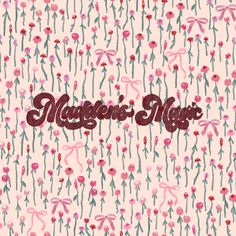 a pink and green floral wallpaper with the word madison's mom on it