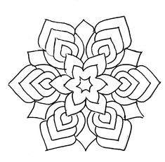 a flower that is drawn in black and white