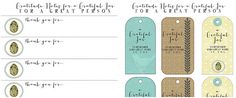 the printable tags for each gift are labeled with their own name and date on them