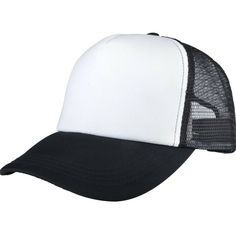 Black/white Trucker Hat Foam Mesh Baseball Cap Adjustable Snapback Solid Plain Men Hats Flat. Also Good for sublimation White Trucker Hat, Men Hats, Trucker Hats, Hats For Men, Everyday Fashion, Baseball Cap, Trucker Hat, Accessories Hats, Shoe Accessories