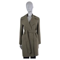 100% authentic Ralph Lauren Collection Cameo wrap coat in military green wool (with 10% cashmere). Closes with a self-tie belt and is unlined. Has been worn and is in excellent condition. Measurements Tag Size 0 Size XS Shoulder Width 44cm (17.2in) Bust From 96cm (37.4in) Waist From 80cm (31.2in) Hips From 96cm (37.4in) Length 93cm (36.3in) Side Seam Length 67cm (26.1in) Sleeve Length 59cm (23in) Belt Length From 175cm (68.3in) All our listings include only the listed item unless otherwise speci Belted Wrap Coat, Ralph Lauren Style, Belt Length, Wrap Coat, Ralph Lauren Collection, Green Wool, Military Green, Coats Jackets, Cashmere