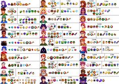 an image of many different avatars in the video game super mario brothers and luigi bros