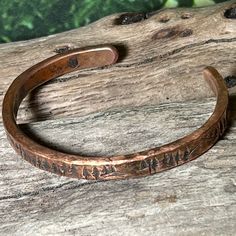 Rustic Stamped Adjustable Cuff Bracelet, Rustic Adjustable Stamped Cuff Bracelet, Rustic Stamped Cuff Bracelet Gift, Adjustable Rust Bracelets For Gifts, Rustic Adjustable Bronze Bracelet, Rustic Adjustable Bronze Bracelets, Adjustable Rustic Bronze Bracelets, Adjustable Rustic Copper Bracelets, Adjustable Rustic Copper Bracelet