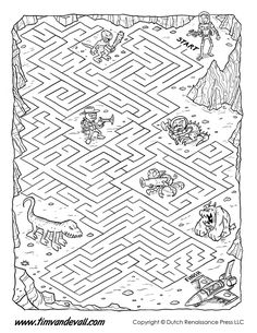 a maze that has animals and other things in the middle, as well as an image of