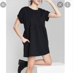 Wild Fable Size Small Crewneck Short Sleeve Dress New With Tag Elastic Waist Dress, Personal Style Inspiration, Dresses Casual Fall, Target Clothes, Target Finds, Knit Jumpsuit, Midi Ruffle Dress, Crewneck Dress, Womens Crewneck