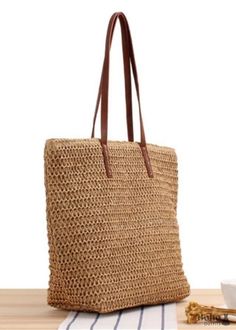 Large bohemian style straw tote bag Straw bag with long leather-look handles. This huge bohemian tote bag will undoubtedly come in handy whether shopping or on vacation at the beach. This bag will go great with your bohemian outfits. There are two colors to choose from: beige and brown. So, will you ditch your plastic bags in favor of this lovely straw bag? BAG DETAILS Bag type: Carrier bag Size: W 28 x H 31 x D 15 cm Material: straw Two handles Lining Small inside pocket Zipper closure >> View Casual Summer Beach Bag With Long Handle, Natural Fiber Shopping Bags, Bohemian Beige Beach Bag With Braided Handles, Rectangular Hobo Bag With Braided Handles For Vacation, Trendy Beach Season Hobo Bag With Braided Handles, Bohemian Bags With Leather Handles For Spring, Trendy Hobo Bag With Braided Handles For Beach Season, Summer Beach Bag With Long Handle For Vacation, Trendy Jute Shoulder Bag For Shopping