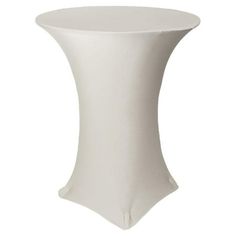 a white table with a curved top on a white background for use as a centerpiece