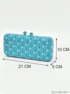 BagForLove - Glamorous Party Box Bag with Cubic Zirconia Chain: Elegant Decor Piece Product Description Color Teal Blue Details Rhinestone Magnetic Yes Strap Type Chain Pattern Type Geometric Style Glamorous Bag Size Small Type Box Bag Material Cubic Zirconia Size Chart INCH CM Bag Height Bag Length Bag Width Strap Length 3.9 inch 8.3 inch 2 inch 39.4 inch Bag Height Bag Length Bag Width Strap Length 10 cm 21 cm 5 cm 100 cm Details Pictures Similar Products h2 { text-align: center; } /* æ¢è¡ * Blue Rhinestone Evening Bag For Party, Blue Rhinestone Evening Bag, Blue Rhinestone Clutch For Party, Blue Rhinestone Evening Bag For Weddings, Glamorous Blue Evening Bag For Party, Blue Glamorous Bags For Gifts, Blue Rhinestone Clutch For Events, Blue Rhinestone Clutch For Evening, Glamorous Blue Bags For Gifts