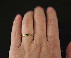 "Very small dainty green jadeite jade ring in 18K solid gold with diamond. Simple and perfect for minimalist. Enjoy! :) About this Ring: Condition: Brand new Metal: 18K solid gold, rose gold  Type of jade: jadeite jade Color of jade: green  Approximate Jade(green) size: 4MM x 4MM, 0.16\" x 0.16\"" Minimalist Green Diamond Rings, Jade Ring Engagement, Green Jade Ring, Jade Color, New Metal, Jade Ring, Jade Stone, Green Jade, Jade Green